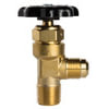 Tectran 1049-10D Air Brake Air Line Fitting SAE 45-90 Brass Truck Shut-Off Valve, 5/8" Tube Size, 1/2" Pipe Thread Size