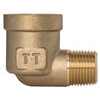 Tectran 115-BA Air Brake Air Line Fitting Extruded Reducing Elbow Pipe Fitting, 1/4 in. Female Thread, 1/8 in. Male Thread