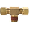 Tectran 1372-10D Air Brake Air Line Thread Branch Tee Air Brake Air Line Thread Branch Tee - Brass, 5/8 in. Tube, 1/2 in.