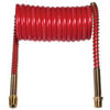 Tectran 1612LRV Air Brake Hose 12 ft. Red V-Line Aircoil with 1/2" LIFESwivel Tractor Fitting, 12" x 12" Leads