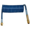 Tectran 16212BH Air Brake Hose 12 ft. Blue Industry Grade Air Coil with Brass Handles, 12" x 12" Lead Lengths