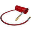 Tectran 1621540RH Air Brake Hose 15 ft. Red Industry Grade Air Coil with Brass Handles, 40" x 12" Lead Lengths