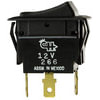 Tectran 19-0109 Rocker Switch Rocker Switch - 12VDC, 25 AMP, ON-OFF, 3 Blade, Dependent, Large Amber Light, S.P.S.T.