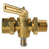 Tectran 2120-A Air Brake Air Shut-Off Petcock Air Brake Air Shut-Off Petcock - Brass, 1/8 in. Thread, Female Pipe to Male