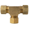 Tectran 64-10 Air Brake Air Line Fitting Compression Fitting - Brass, 5/8 inches Tube Size, Union Tee