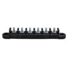 Tectran 665-6 Multi-Purpose Wiring Terminal Junction Box Terminal Block - 6 Studs, 1/2 in. Length, Steel Studs