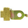 Tectran 47812 Air Brake Air Line Fitting Inverted Flare Fitting - Brass, (3) 3/16 Inv. Seat, 11/32 Bolt Hole, Angled Bracket