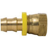 Tectran 728-44 Air Brake Air Line Fitting Air Tool Hose Barb - Brass, 1/4 in. Hose I.D, 1/4 in. Tube, Female, Flare Swivel