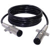 Tectran 7AAB122MG Trailer Power Cable ARTICFLEX 7-Way ABS Duty Straight Cable, Green, 12 ft., Metal Plugs, Spring Guards