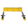 7ATG222EG by TECTRAN - Trailer Power Cable - 12, ft. 7-Way, Powercoil, Auxiliary, Yellow, Spring Guards