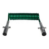 Tectran 7ATG222MG Trailer Power Cable 12 ft. Green ABS Duty Powercoil, 12" x 12" Leads, 2 Plugs with Spring Guards