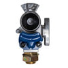 Tectran 9211-8 Gladhand Knob Style Blue Service Shutoff Gladhand with Bulkhead Fitting, 1/2" Nylon Tubing