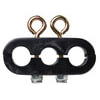 Tectran 94-0002 Air Brake Hose and Power Cable Clamp 3-Hole Beefy Clamp, with 2 Eye Bolts, Holds (2) Air Lines and (1) Power