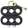 Tectran 94-0006 Air Brake Hose and Power Cable Clamp 6-Hole Beefy Clamp, with U-Bolt and Eye Bolt, Holds (4) Air Lines and