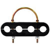 Tectran 94-0007 Air Brake Hose and Power Cable Clamp 4-Hole Air Line Beefy Clamp, with U-Bolt, Holds (4) Air Lines