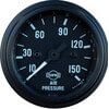 Tectran 95-2270 Air Pressure Gauge Air Pressure Gauge - Black Bezel, 10-150 psi, Mechanical