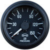 Tectran 95-2280 Air Pressure Gauge Air Pressure Gauge - Black Bezel, 0-150 psi, Mechanical