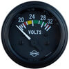 Tectran 95-2696 Voltmeter Gauge Voltmeter Gauge - Black Bezel, 24 VDC/20-32 VDC, Electrical