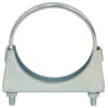Tectran MUC4F Exhaust Muffler Clamp Exhaust Muffler Clamp - 4 in. O.D, Zinc Plated, Flat Band, with U-Bolt and Band