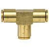 Tectran PL1364-2 Air Brake Air Line Tee Air Brake Air Line Union - Brass, 1/8 in. Tube Size, Push-Lock