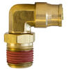 Tectran PL1369-2A Male Elbow Fitting 90-Deg Male Elbow Push-Lock Swivel Brass Fitting, 1/8" Tube Size, 1/8" Pipe Thread