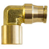 Tectran PL1370-4A Air Brake Air Line Fitting DOT Female Elbow Push-Lock Brass Fitting, 1/4" Tube Size, 1/8" Thread Size