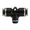 Tectran QL1364664 Air Brake Air Line Fitting Air Brake Air Line Union - 3/8 Inch Tube Size, Push-Lock