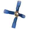 Tectran TBX-ST Butt Connector Multi-Purpose Wiring Terminal - Blue, 16-14 Wire Gauge, Vinyl, Heat Shrink, X-Union
