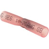 Tectran TRBS Butt Terminal Butt Connector - Red, 22-18 Wire Gauge, Solder and Shrink