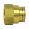 Tectran 1023-8 Air Brake Air Line Fitting Air Brake Air Line Nut - Brass, 1/2 in. I.D Hose, with Spring - D.O.T