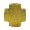 Tectran 102-D Air Brake Air Line Fitting Air Brake Pipe Cross - Brass, 1/2 inches Pipe Thread, Extruded
