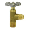 Tectran 1049-6B Air Brake Air Line Fitting SAE 45-90 Brass Truck Shut-Off Valve, 3/8" Tube Size, 1/4" Pipe Thread Size