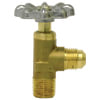 Tectran 1049-6C Air Brake Air Line Fitting SAE 45-90 Brass Truck Shut-Off Valve, 3/8" Tube Size, 3/8" Pipe Thread Size