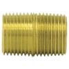 Tectran 112-C Air Brake Air Line Fitting Air Brake Pipe Nipple - Brass, 3/8 inches Pipe Thread, Closed Type
