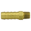 Tectran 125-8E Air Brake Air Line Fitting Air Tool Hose Barb - Brass, 1/2 in. I.D, 3/4 in. Thread, Hose Barb to Male Pipe