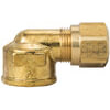 Tectran 1370-6B Air Brake Air Line Fitting DOT 90-Deg Female Elbow Ferrule Fitting, 3/8" Tube Size, 1/4" Pipe Thread