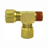 1371-6B by TECTRAN - Air Brake Air Line Thread Run Tee - Brass, 3/8 in. Tube, 1/4 in. Thread