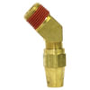 Tectran 1174-6C Male Elbow Fitting DOT 45-Deg Elbow to Male Pipe Fitting for Copper Tubing, 3/8" Tube Size, 3/8" Pipe Thread