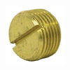 Tectran 117-B Air Brake Air Line Fitting Air Brake Pipe Head Plug - Brass, 1/4 inches Pipe Thread, Slotted