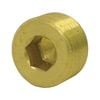 Tectran 118-D Air Brake Air Line Fitting Air Brake Pipe Head Plug - Brass, 1/2 inches Pipe Thread, Counter Sunk Hex Head
