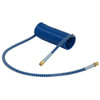 Tectran 16215-40B Air Brake Hose Industry Grade Blue Aircoil, 15 ft., 40" x 12" Leads, with Brass LIFESwivel Fittings