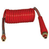 Tectran 16P15RH Air Brake Hose 15 ft. PROFLEX-SP Red Emergency Aircoil with Handles, 12" x 12" Leads