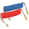 Tectran 17215H Air Brake Hose 15 ft. Red and Blue Industry Grade Air Coil with Brass Handles, 12" x 12" Lead Lengths