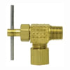 Tectran 3069-6B Carburetor Needle Valve Shut-Off Valve - Brass, 3/8 in. Tube, 90 deg. Compression to Male Pipe
