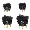 Tectran 19-0108 Rocker Switch Rocker Switch - 12VDC, 25 AMP, ON-OFF, 3 Blade, Independent, Large Amber Light, S.P.S.T.
