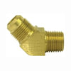 Tectran 54-5B Male Elbow Fitting Flare Fitting - Brass, 5/16 in. Tube Size, 1/4 in. Pipe Thread, 45 deg. Elbow