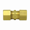Tectran 62-8 Air Brake Air Line Fitting Compression Fitting - Brass, 1/2 inches Tube Size, Union