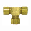 Tectran 64-8 Air Brake Air Line Fitting Compression Fitting - Brass, 1/2 inches Tube Size, Union Tee