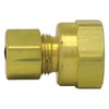 Tectran 66-6A Air Brake Air Line Fitting Compression Fitting - Brass, 3/8 in. Tube, 1/8 in. Thread, Female Connector
