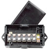 Tectran 667-70520 Junction Box Junction Box - Black, 7-Way, 20 AMP, Heavy-Wall Design